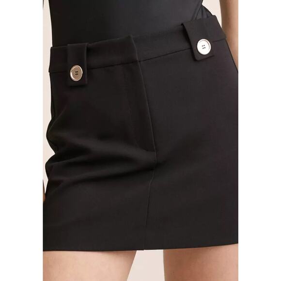 Mango Black Mini Skirt Women’s XS Chic Versatile Short Length Preppy Modern - Picture 2 of 10
